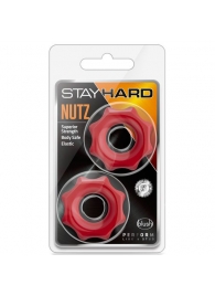 Набор из 2 красных фигурных эрекционных колец NUTZ - Blush Novelties - в Твери купить с доставкой