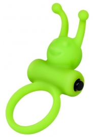 Зеленое эрекционное виброкольцо на пенис Cock Ring - A-toys - в Твери купить с доставкой