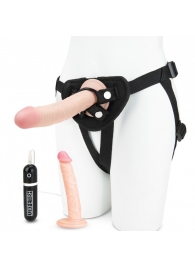 Регулируемые трусики с 2 насадками - 16 и 15 см. - Lux Fetish - купить с доставкой в Твери