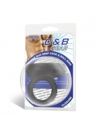 Черное двойное силиконовое кольцо С B GEAR - BlueLine - в Твери купить с доставкой