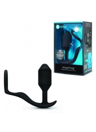 Черное эрекционное кольцо с анальным плагом Snug   Tug - b-Vibe - в Твери купить с доставкой