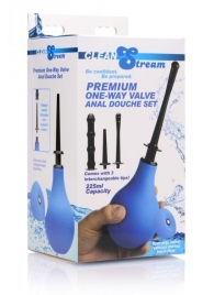 Анальный душ с 3 насадками Premium One-way Valve Anal Douche Set - XR Brands - купить с доставкой в Твери