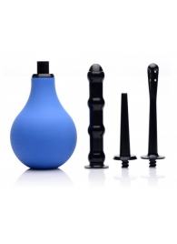 Анальный душ с 3 насадками Premium One-way Valve Anal Douche Set - XR Brands - купить с доставкой в Твери