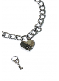 Серебристый ошейник Embrace с ключиком - Lola Games - купить с доставкой в Твери