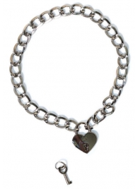 Серебристый ошейник Embrace с ключиком - Lola Games - купить с доставкой в Твери