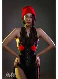 Зажимы на соски Angelic с красными меховыми шариками - Lola Games - купить с доставкой в Твери