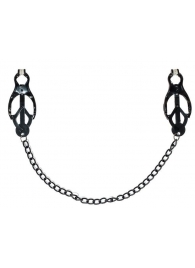 Зажимы на соски Darkside с цепочкой - Lola Games - купить с доставкой в Твери