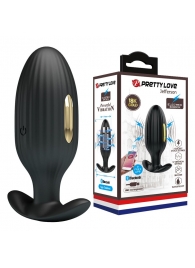 Черная анальная вибропробка с электростимуляцией Jefferson - 9,2 см. - Baile - купить с доставкой в Твери