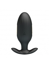 Черная анальная вибропробка с электростимуляцией Jefferson - 9,2 см. - Baile - купить с доставкой в Твери