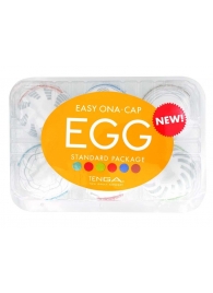 Набор из 6 мастурбаторов Tenga EGG Easy Beat с различным рельефом - Tenga - в Твери купить с доставкой