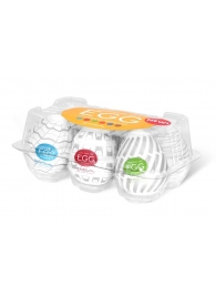 Набор из 6 мастурбаторов Tenga EGG Easy Beat с различным рельефом - Tenga - в Твери купить с доставкой