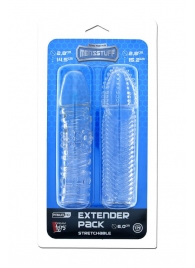 Комплект из 2 прозрачных насадок на пенис PENIS EXTENDER PACK - Dream Toys - в Твери купить с доставкой