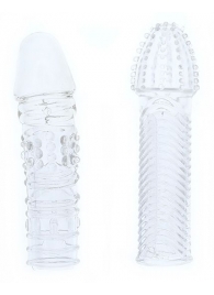 Комплект из 2 прозрачных насадок на пенис PENIS EXTENDER PACK - Dream Toys - в Твери купить с доставкой