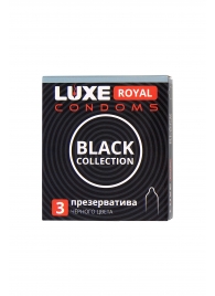 Черные презервативы LUXE Royal Black Collection - 3 шт. - Luxe - купить с доставкой в Твери