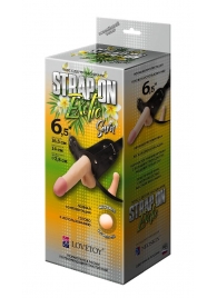 Пояс-трусики с 2 насадками Exotic-Sara - 16,5 см. - LOVETOY (А-Полимер) - купить с доставкой в Твери