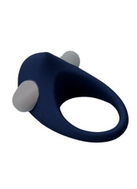 Гладкое синее эрекционное виброкольцо STIMU RING - Dream Toys - в Твери купить с доставкой
