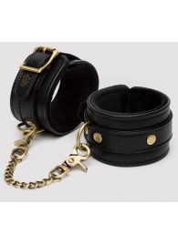 Черные оковы на ноги Bound to You Faux Leather Ankle Cuffs - Fifty Shades of Grey - купить с доставкой в Твери