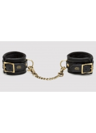Черные наручники Bound to You Faux Leather Wrist Cuffs - Fifty Shades of Grey - купить с доставкой в Твери