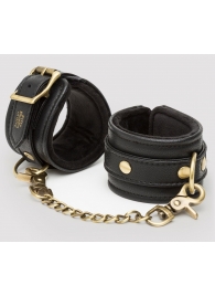 Черные наручники Bound to You Faux Leather Wrist Cuffs - Fifty Shades of Grey - купить с доставкой в Твери