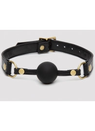 Черный кляп-шар Bound to You Faux Leather Ball Gag - Fifty Shades of Grey - купить с доставкой в Твери