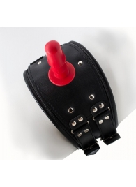 Черный пояс на бедро  Люкс  с телесной насадкой - LOVETOY (А-Полимер) - купить с доставкой в Твери