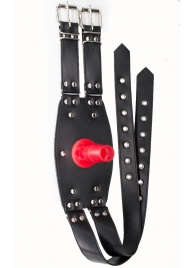 Черный узкий пояс на бедро с телесной насадкой - LOVETOY (А-Полимер) - купить с доставкой в Твери