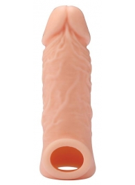 Телесная насадка EXTENDER WITH BALL STRAP 5.5 - 14 см. - Dream Toys - в Твери купить с доставкой