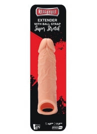 Телесная насадка EXTENDER WITH BALL STRAP 6.5 - 17 см. - Dream Toys - в Твери купить с доставкой