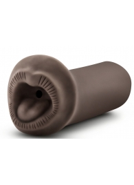 Коричневый мастурбатор-ротик Naughty Nicole - Blush Novelties - в Твери купить с доставкой