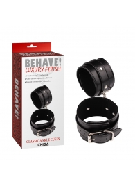 Черные оковы Classic Ankle Cuffs - Chisa - купить с доставкой в Твери