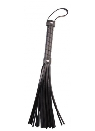 Черная многохвостая плеть Pleasure Whip - 46 см. - Chisa - купить с доставкой в Твери