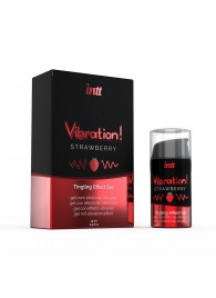 Жидкий интимный гель с эффектом вибрации Vibration! Strawberry - 15 мл. - INTT - купить с доставкой в Твери