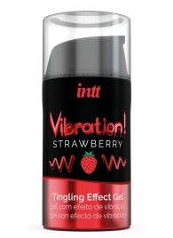 Жидкий интимный гель с эффектом вибрации Vibration! Strawberry - 15 мл. - INTT - купить с доставкой в Твери