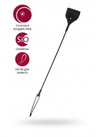 Черный гладкий стек с тонкой ручкой - 48 см. - ToyFa - купить с доставкой в Твери