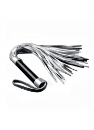 Серебристая плетка Struggle My Flogger с черной ручкой - 45 см. - Lovetoy - купить с доставкой в Твери