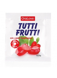 Гель-смазка Tutti-frutti со вкусом барбариса - 4 гр. - Биоритм - купить с доставкой в Твери