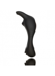 Черное эрекционное кольцо с двумя моторами Zeus Dual Vibe Cock Ring - FeelzToys - в Твери купить с доставкой