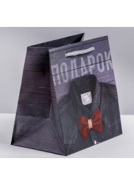 Ламинированный квадратный пакет «Мужской стиль» - 14 х 14 х 9 см. - Сима-Ленд - купить с доставкой в Твери