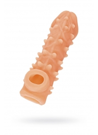 Телесная закрытая насадка с пупырышками Cock Sleeve Size M - 15,6 см. - KOKOS - в Твери купить с доставкой