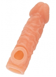 Телесная закрытая насадка с шершавой головкой Cock Sleeve Size M - 15,6 см. - KOKOS - в Твери купить с доставкой