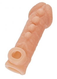 Телесная закрытая насадка с шишечками Cock Sleeve Size L - 17,6 см. - KOKOS - в Твери купить с доставкой