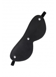 Черная кожаная маска Anonymo с мягким подкладом - ToyFa - купить с доставкой в Твери