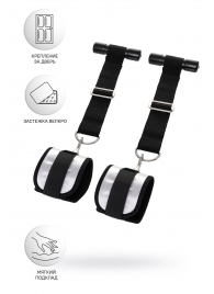 Черно-серебристые фиксаторы для рук на дверь Anonymo - ToyFa - купить с доставкой в Твери