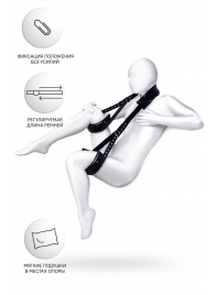 Черные кожаные стропы для фиксации Anonymo - ToyFa - купить с доставкой в Твери