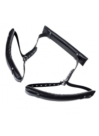 Черные кожаные стропы для фиксации Anonymo - ToyFa - купить с доставкой в Твери