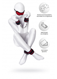 Красно-черный бондажный набор Anonymo - ToyFa - купить с доставкой в Твери