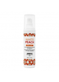 Разогревающее массажное масло Gourmet White Peach Organic с органическими ингредиентами - 50 мл. - Exsens - купить с доставкой в Твери