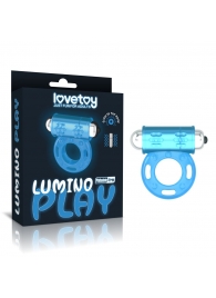 Голубое, светящееся в темноте эрекционное виброкольцо Lumino Play Vibrating Penis Ring - Lovetoy - в Твери купить с доставкой
