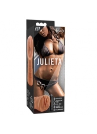 Мастурбатор-вагина цвета карамели Julieta с вибрацией - Blush Novelties - в Твери купить с доставкой