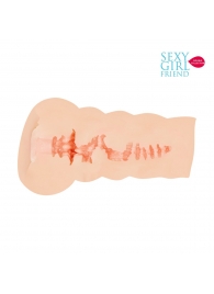 Мастурбатор-вагина телесного цвета с бороздками на внешней части - Bior toys - в Твери купить с доставкой